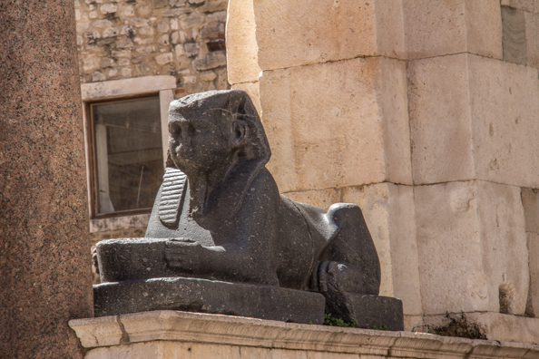 Sphinx on the Peristyle in Split, Croatia