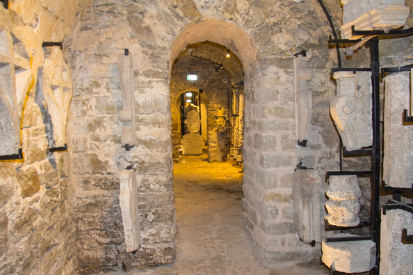 Stone museum underground in Tallinn, Estonia
