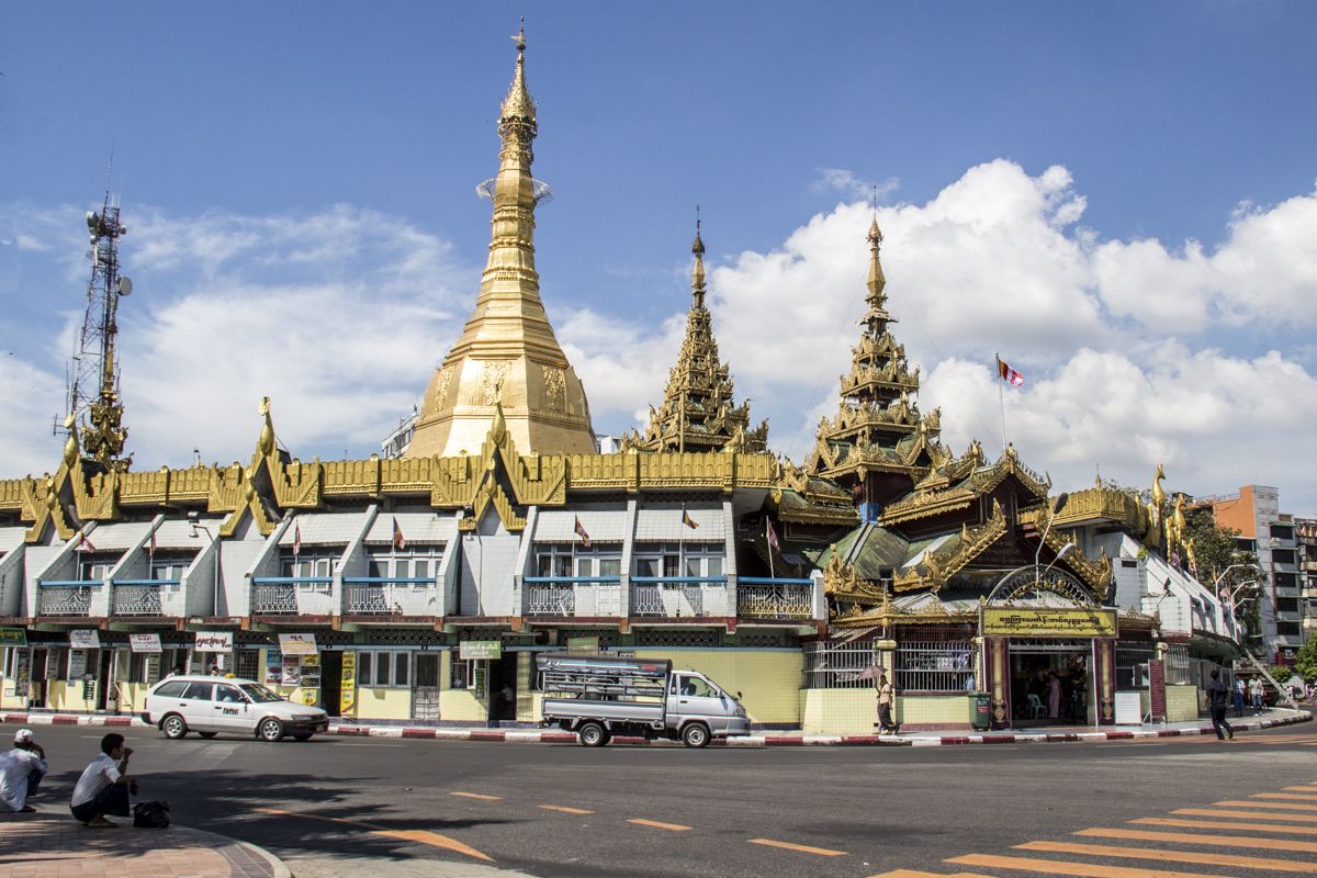 Sule Pagoda in Yangon capital of Myanmar