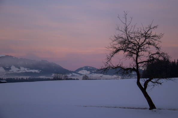 Sunrise in Westendorf in Austria