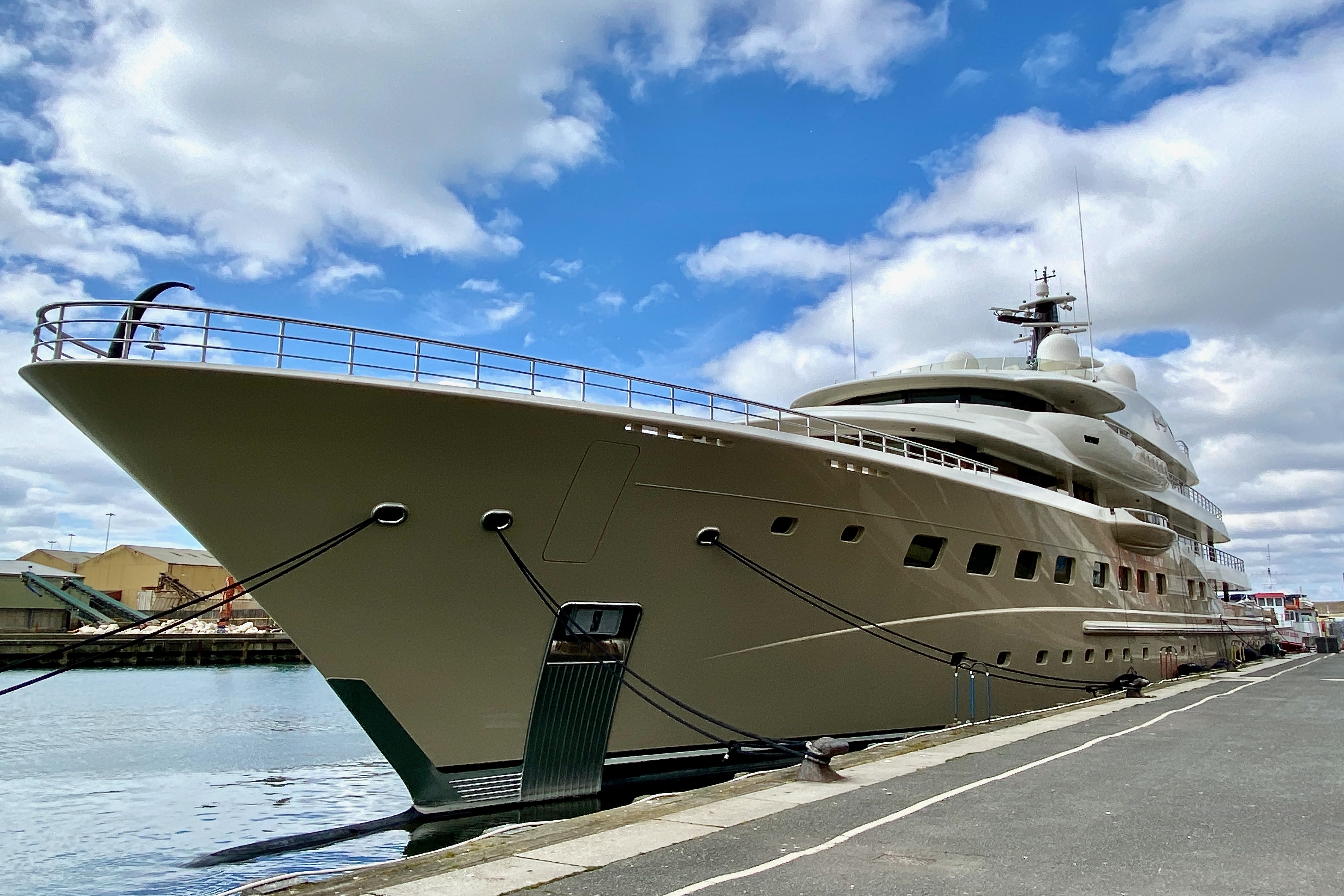 Super Yacht Moored at Poole Town Quay, Dorset