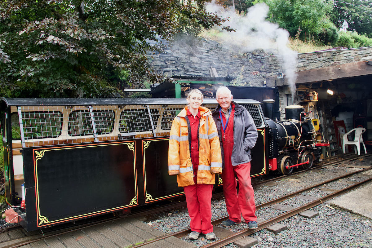 Tanya and Graham, Volunteers at the Laxey Mine Miniature Railway, Isle of Man