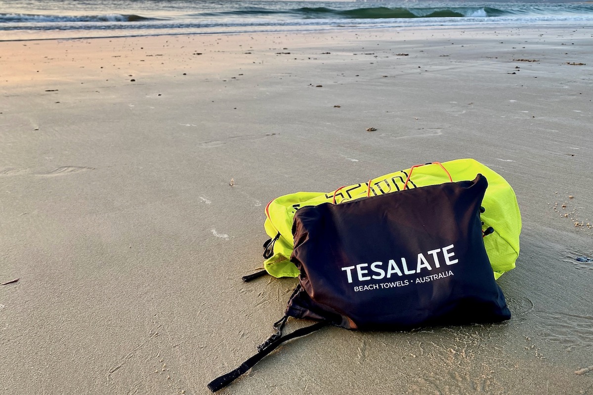 Tesalate Towel in its Bag