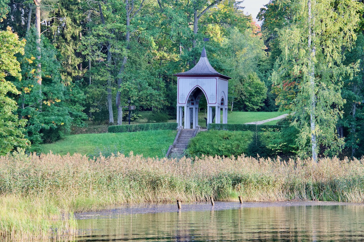 The Alexander Pavilion on Lake Alūksne in Alūksne, Vidzeme in Latvia