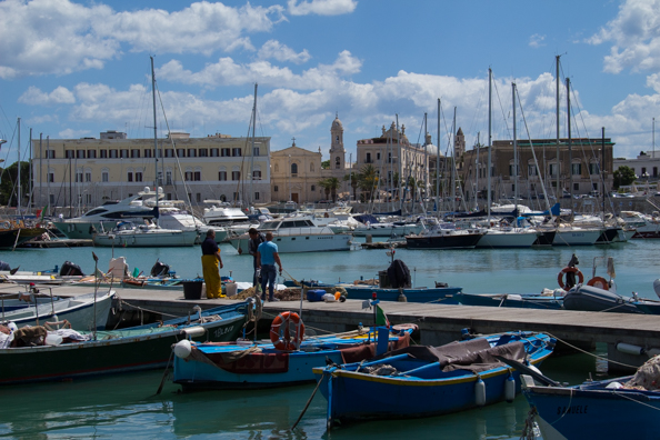 The boats are in - fishing boats in Trani  harbour in Puglia