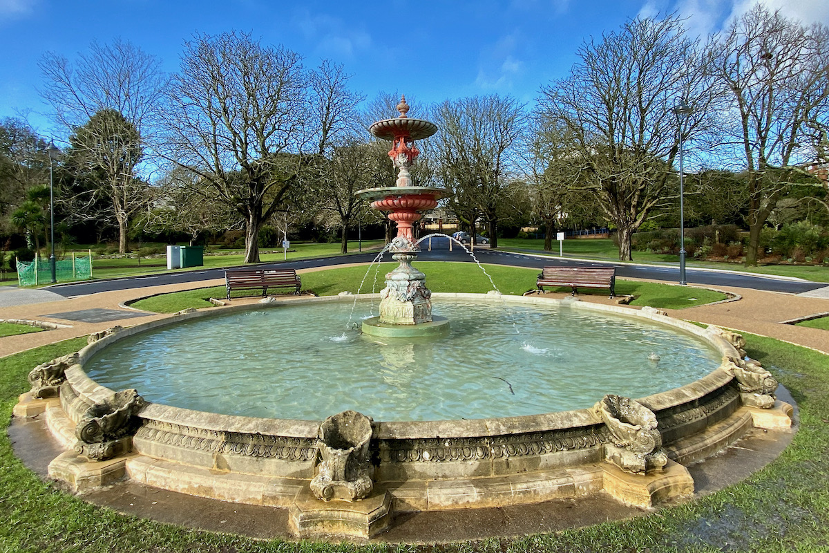 The Centenary Fountain in Poole Park, Dorset