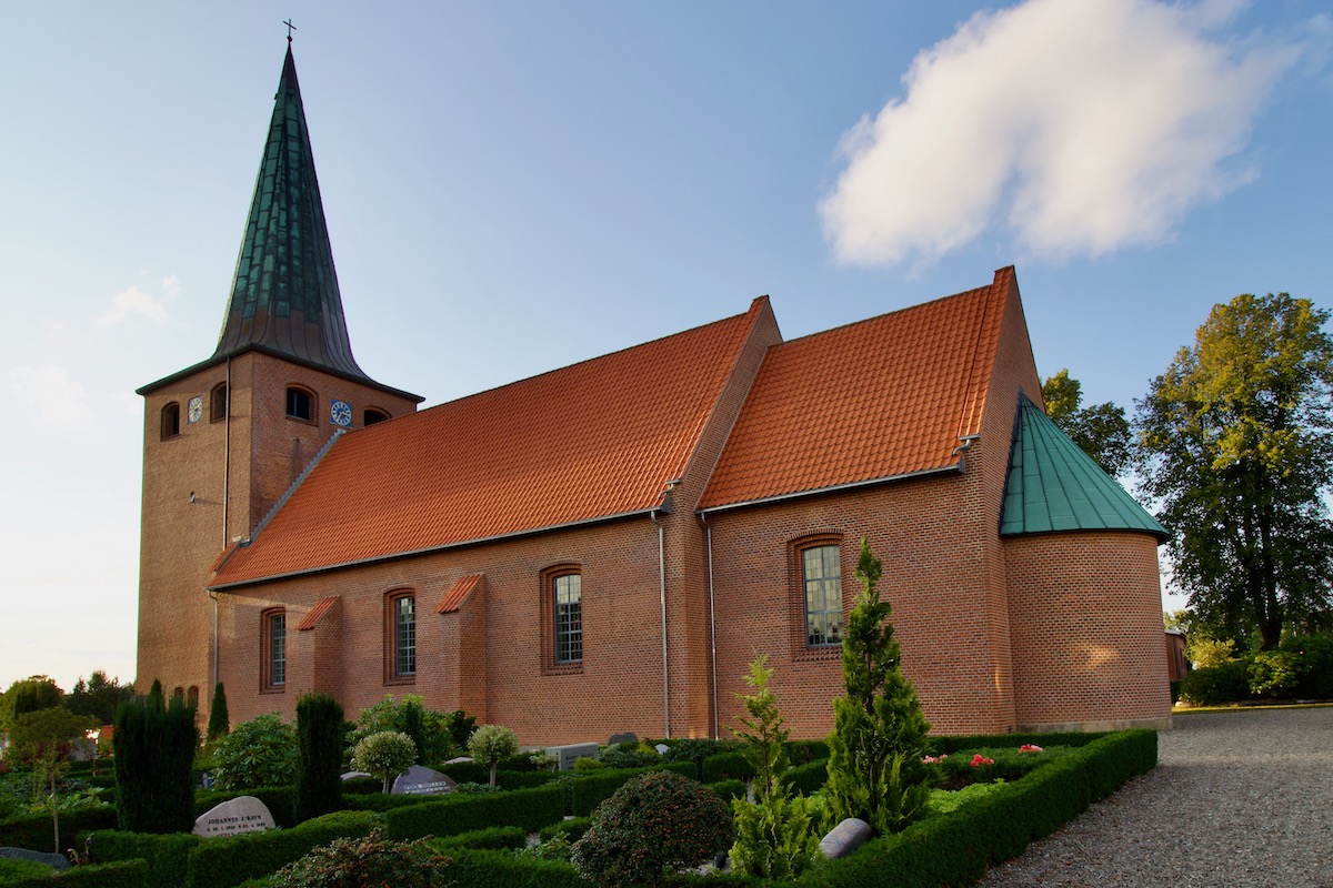 The Church in Brædstrup, Kystlandet in Denmark