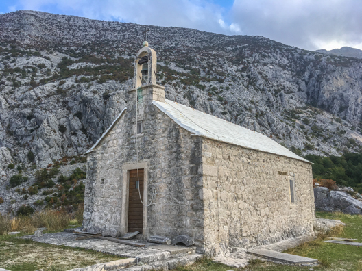 The Church of Saint Nicholas in Upper Brela on Mount Biokovo in Croatia