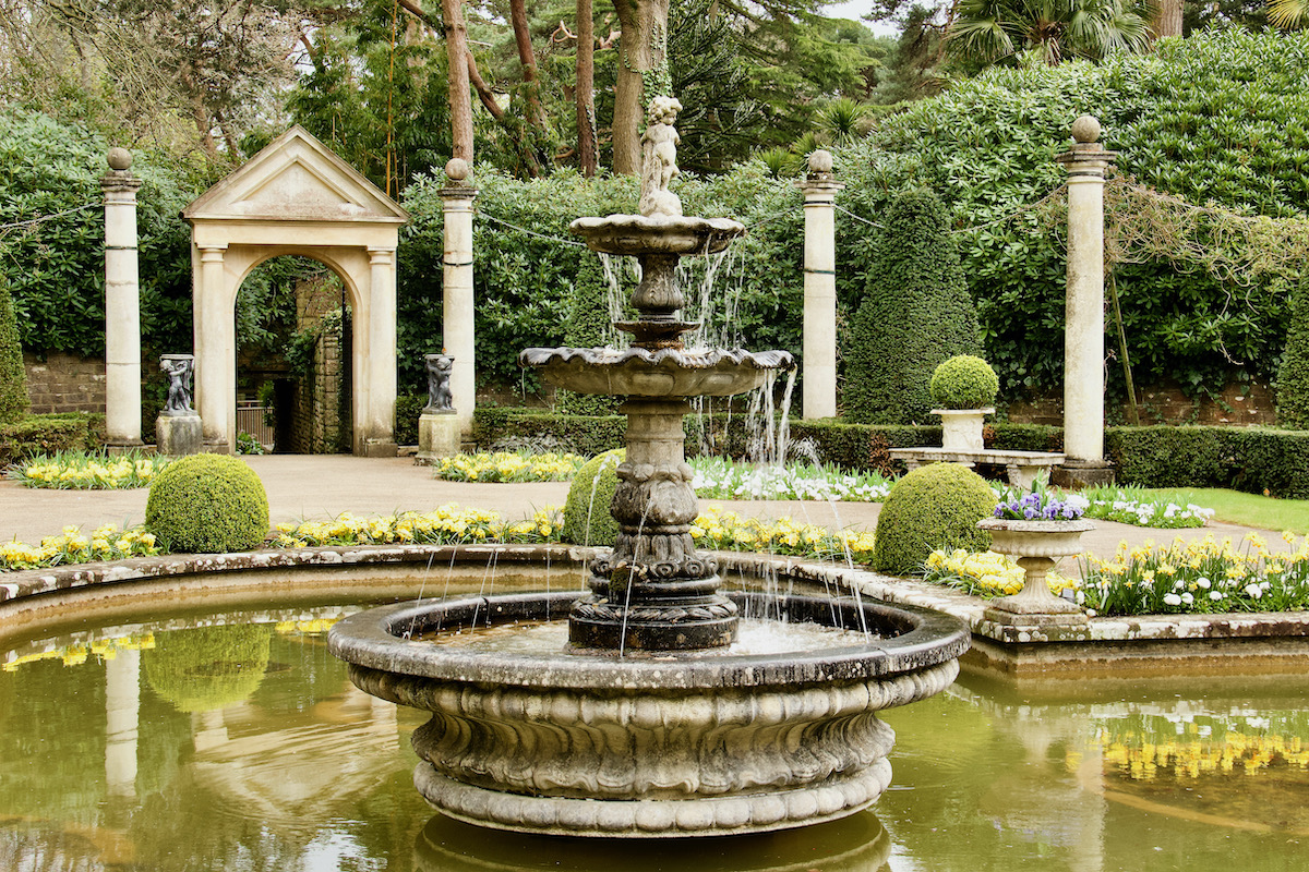 The Fountain in the Italian Garden at Compton Acres in Dorset