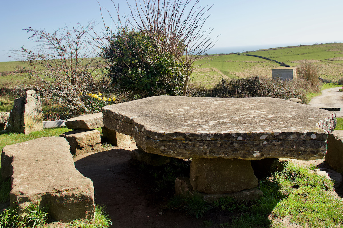 The Garden at the Square and Compass in Worth Matravers, Dorset