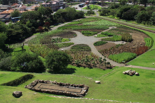 The gardens at the Pumapungo archaeological site Cuenca Ecuador