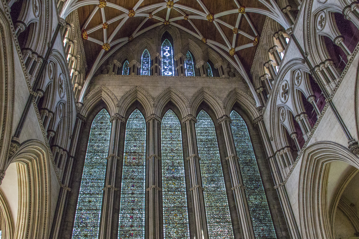 The great east window in York Minster, York