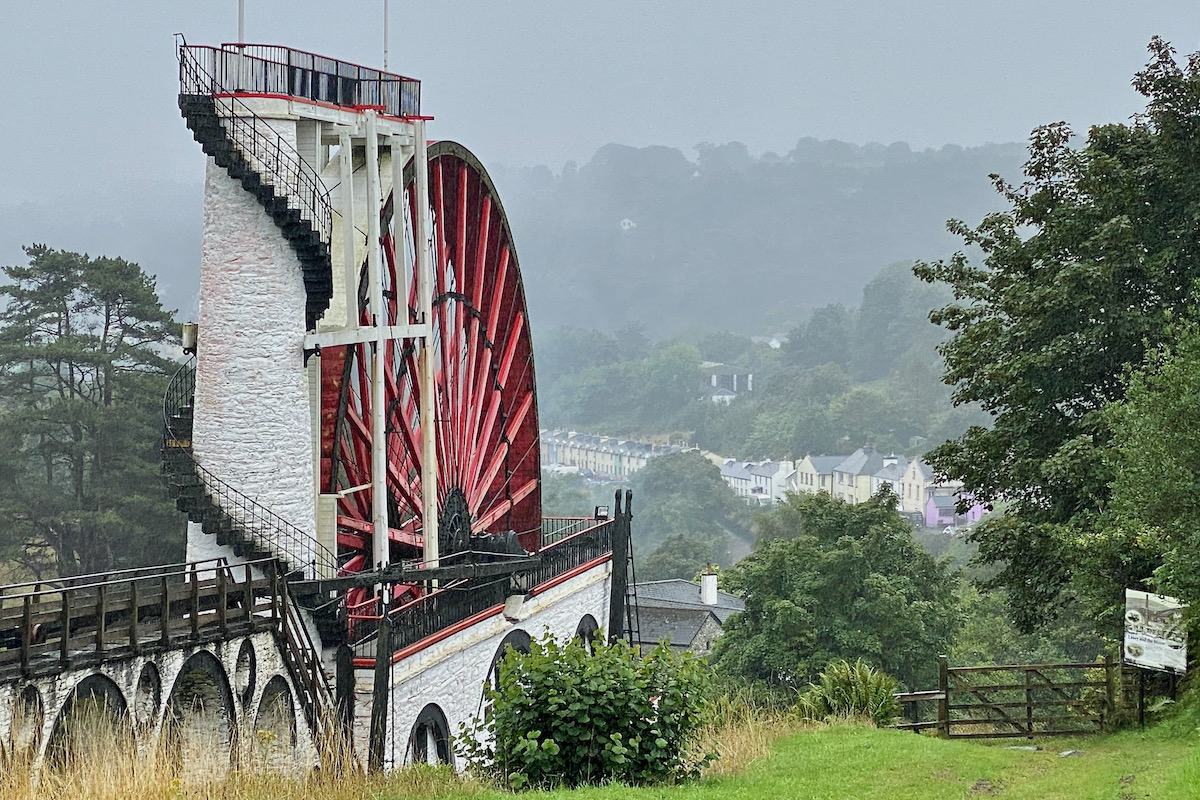 The Great Laxey Waterwheel on the Isle of Man