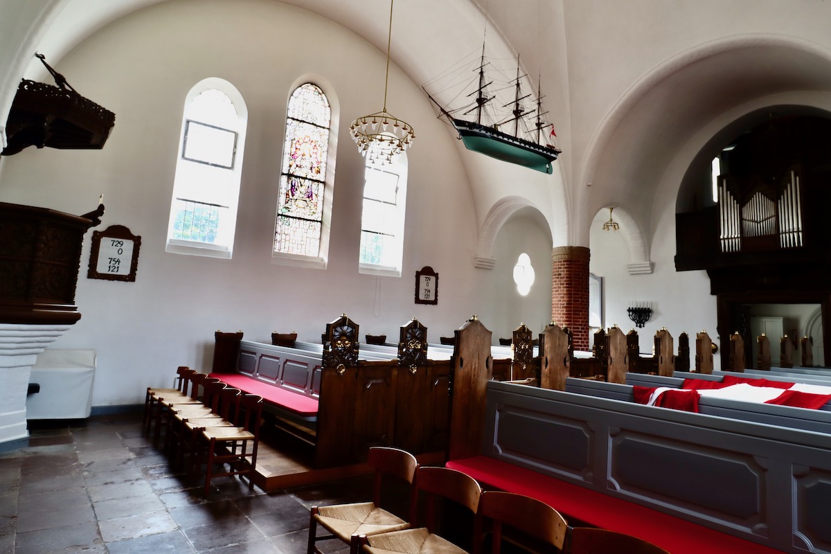 The Interior of Juelsminde Church in Kystlandet, Denmark