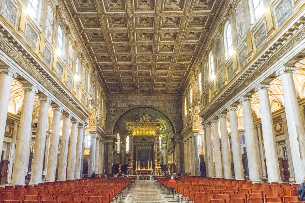 The Interior of the Church of Santa Maria Maggiore in Rome 3150545