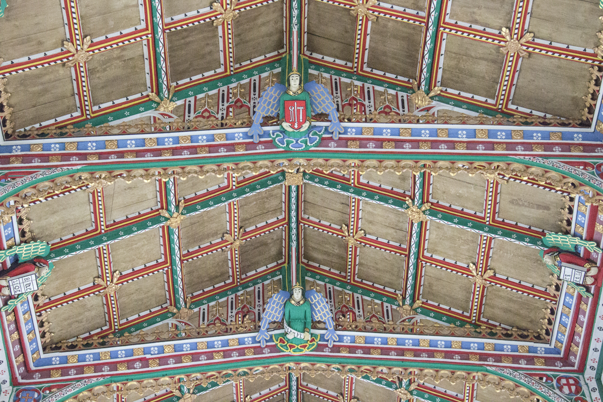 The Jacobean ceiling in the church of Saint Cuthbert in Wells, Somerset, England   5649