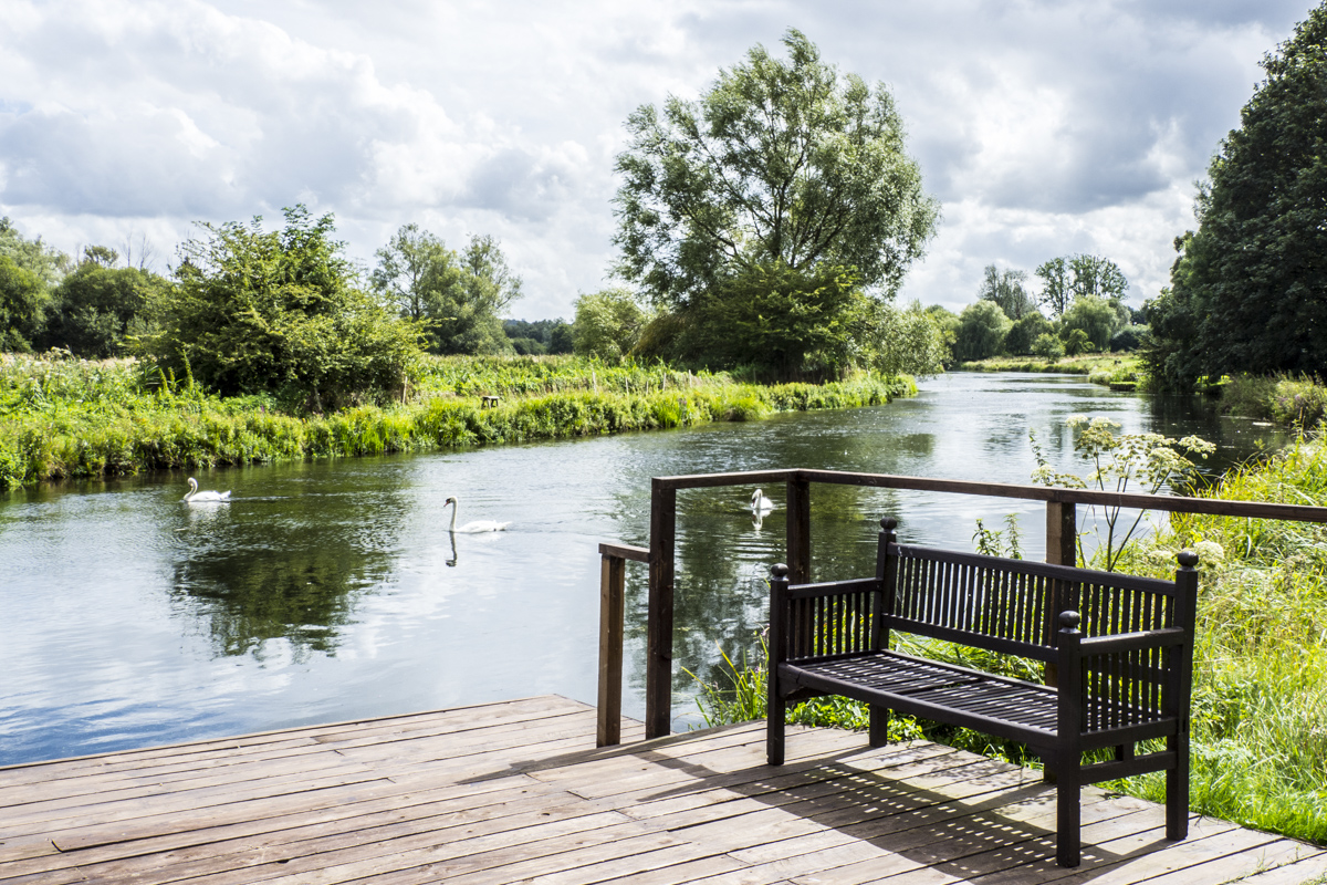 The Landing Stage on the River Test in Houghton Lodge Gardens, Hampshire  8171233