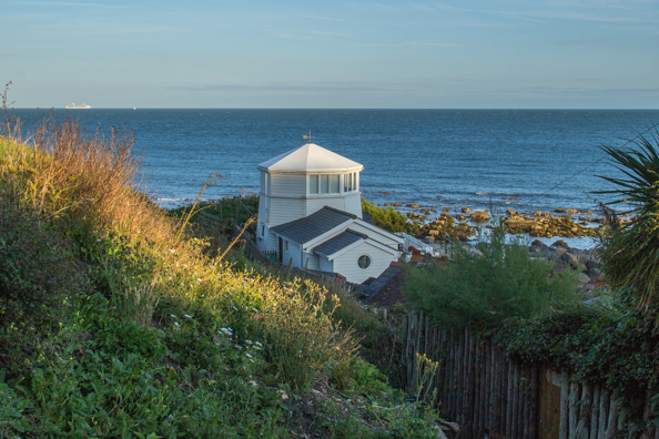 The lighthouse at Steephill Cove on the Isle of Wight