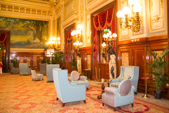 The luxurious interior of the Casino at Monte Carlo in Monaco