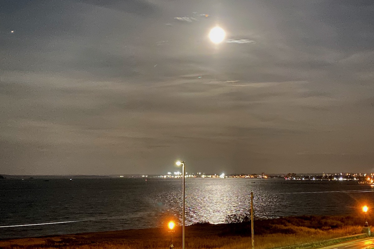 The Moon Lights up Poole Harbour, Dorset