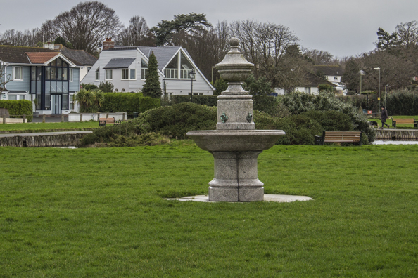 The old drinking fountain in Bath Road Recreation Ground in Lymington, the New Forest, Hampshire, UK