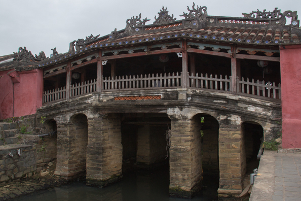 The old Japanese covered bridge in Hoi An in Vietnam