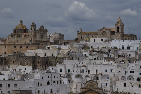 The old town of Ostunii, in Puglia, Italy