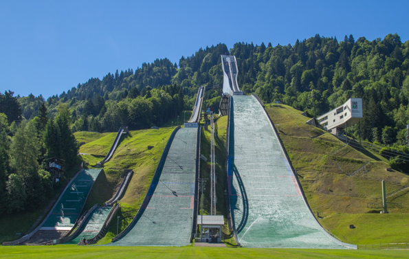 The Olympic Stadium at Garmisch-Partenkirchen in Bavaria