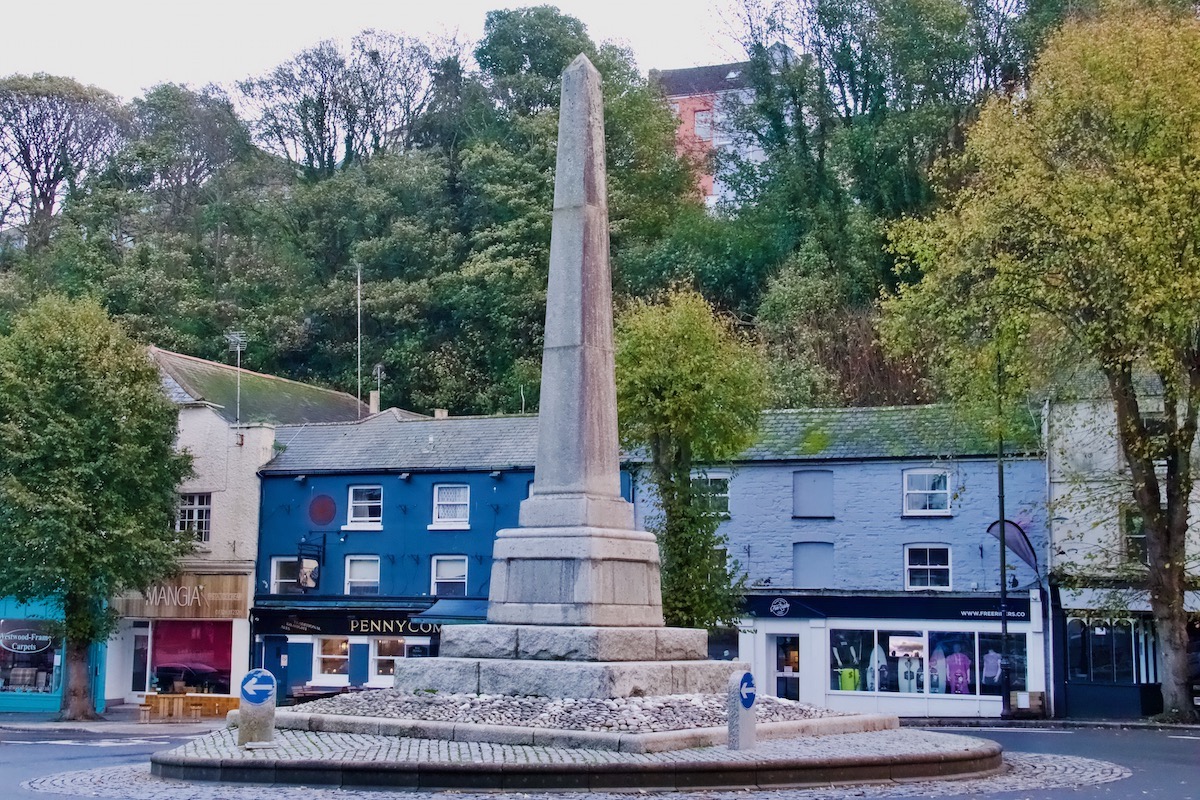 The Packet Memorial in The Moor, Falmouth in Cornwall