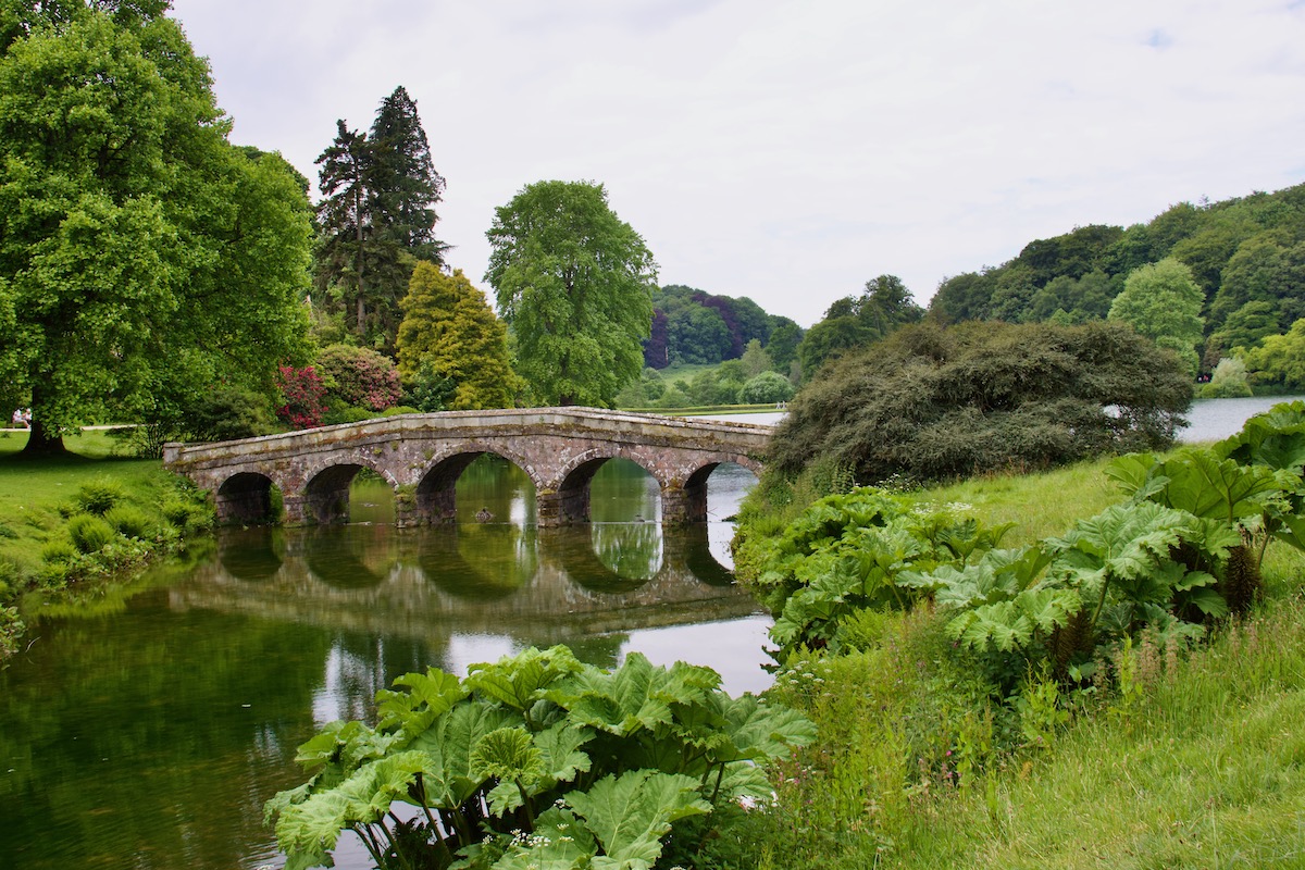 The Palladian Bridge at Stourhead near Mere in Wiltshire