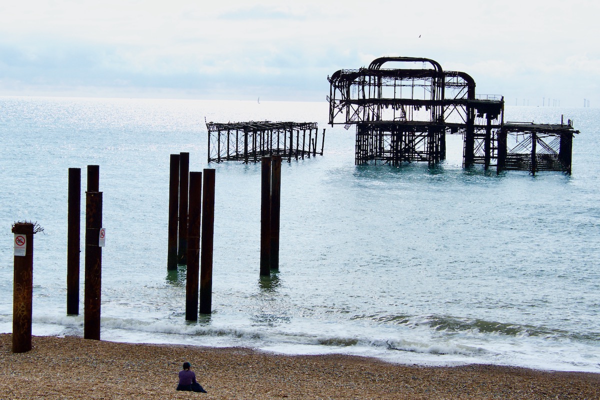 The Remains of the West Pier on Brighton Seafront