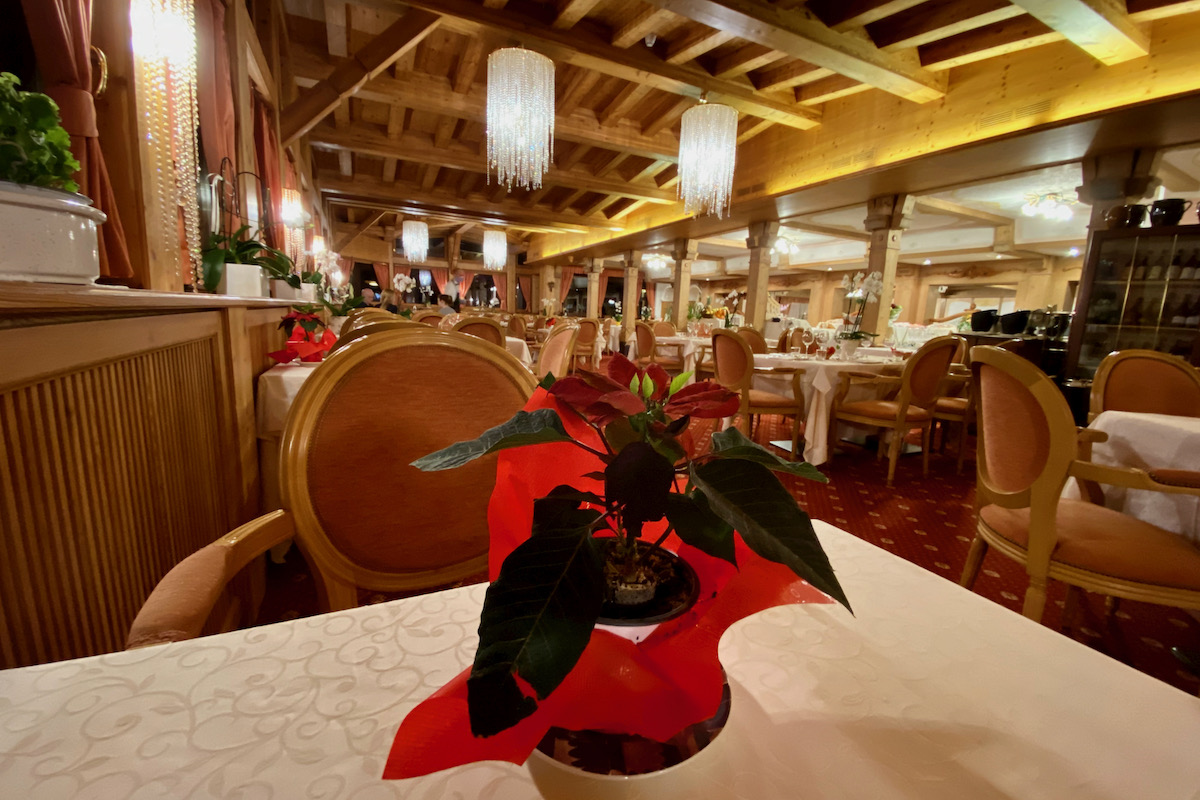 The Restaurant at Hotel Lorenzetti in Madonna di Campiglio, Italy