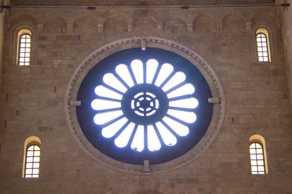 The rose window in the Catedrale di San Sabino in Bari in Puglia