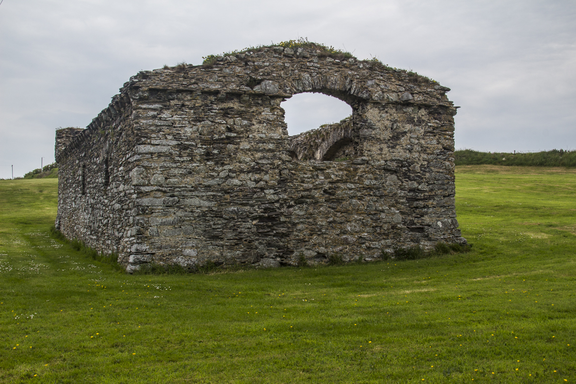 The ruins of St Justinian's Chapel at St Juntinian's on St David's Peninsula in Pembrokeshire, Wales   9172