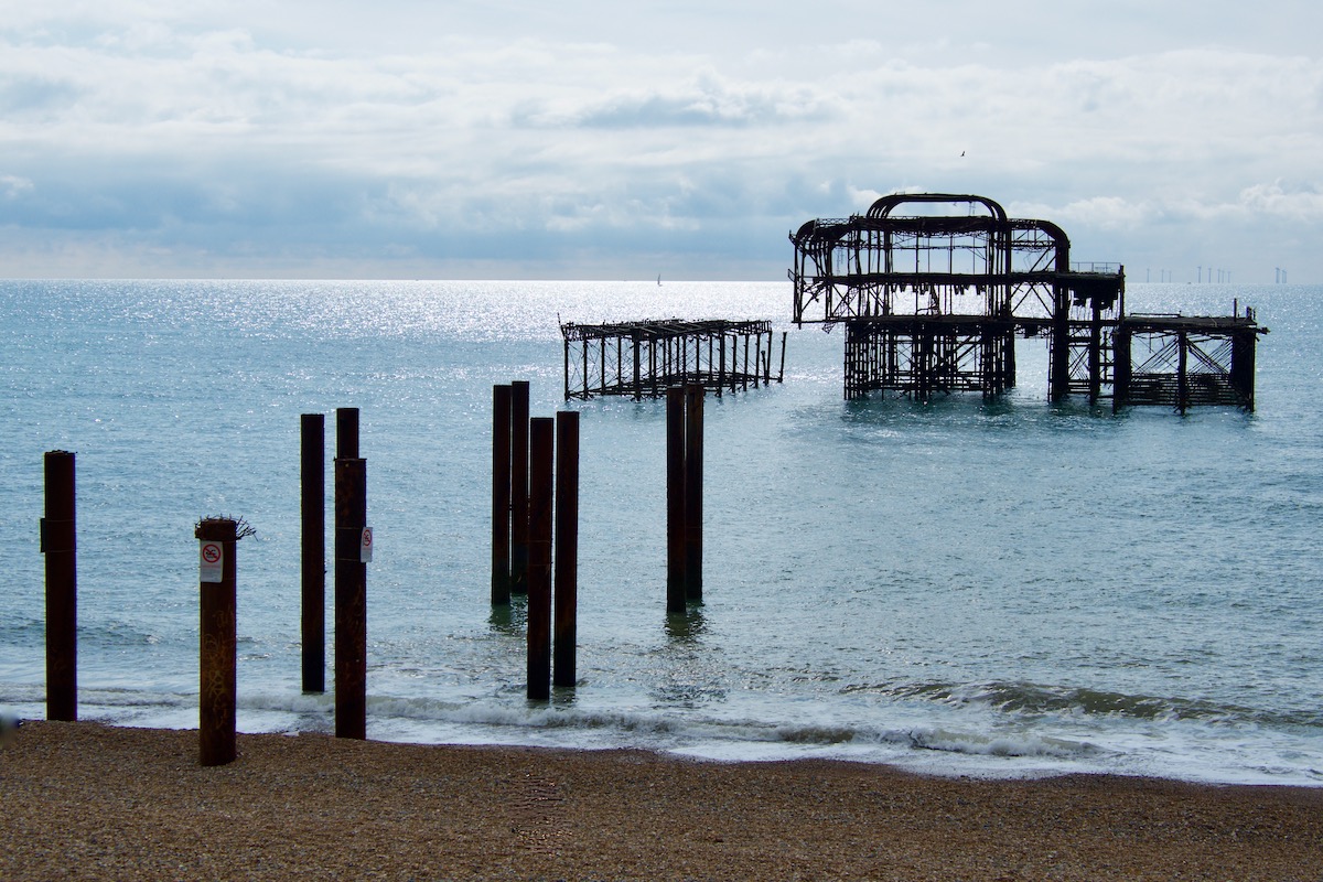 The Ruins of the West Pier in Brighton, UK