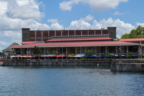 The shopping centre on the waterfront of Port Louis on Maurtius