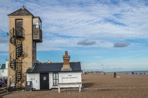 The South Lookout on the beach at Aldeburgh in Suffolk