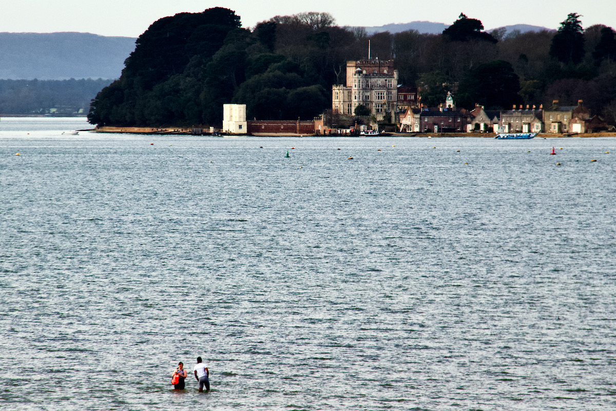 The Swimming Lesson in Poole Harbour, Dorset