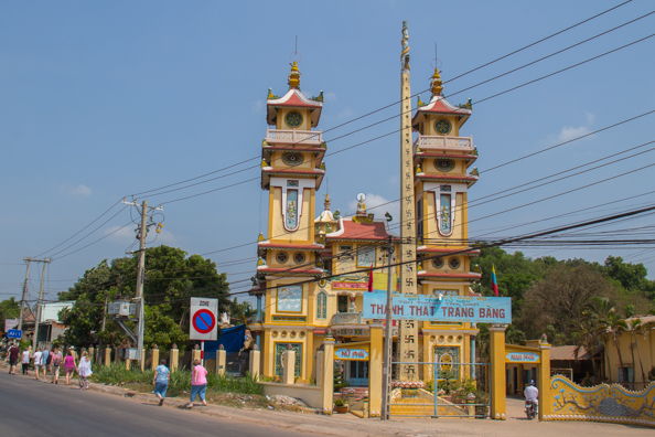 The temple in Trang Bang, the village where Kim Phuc was burned by napalm accidentally dropped by the Americans in  Vietnam