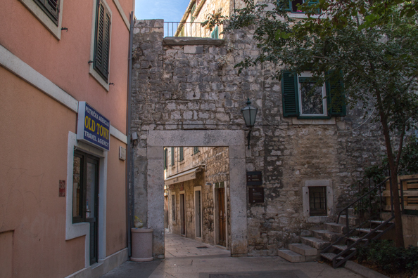 The Town Gate in Omis in the Dalmatian region of Croatia