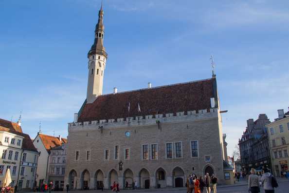 The Town Hall in Town Hall Square in Tallinn, Estonia