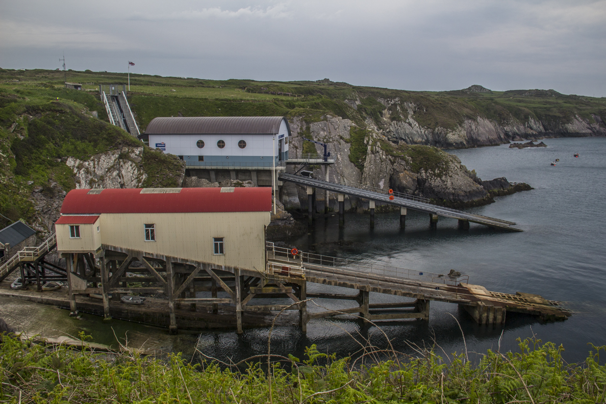 The two lifeboat stations at St Juntinian's on St David's Peninsula in Pembrokeshire, Wales   9161