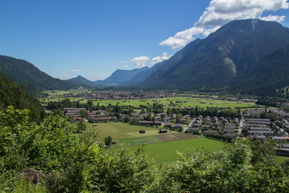 The view from Castle Werdenfels above Garmisch-Partenkirchen in Bavaria