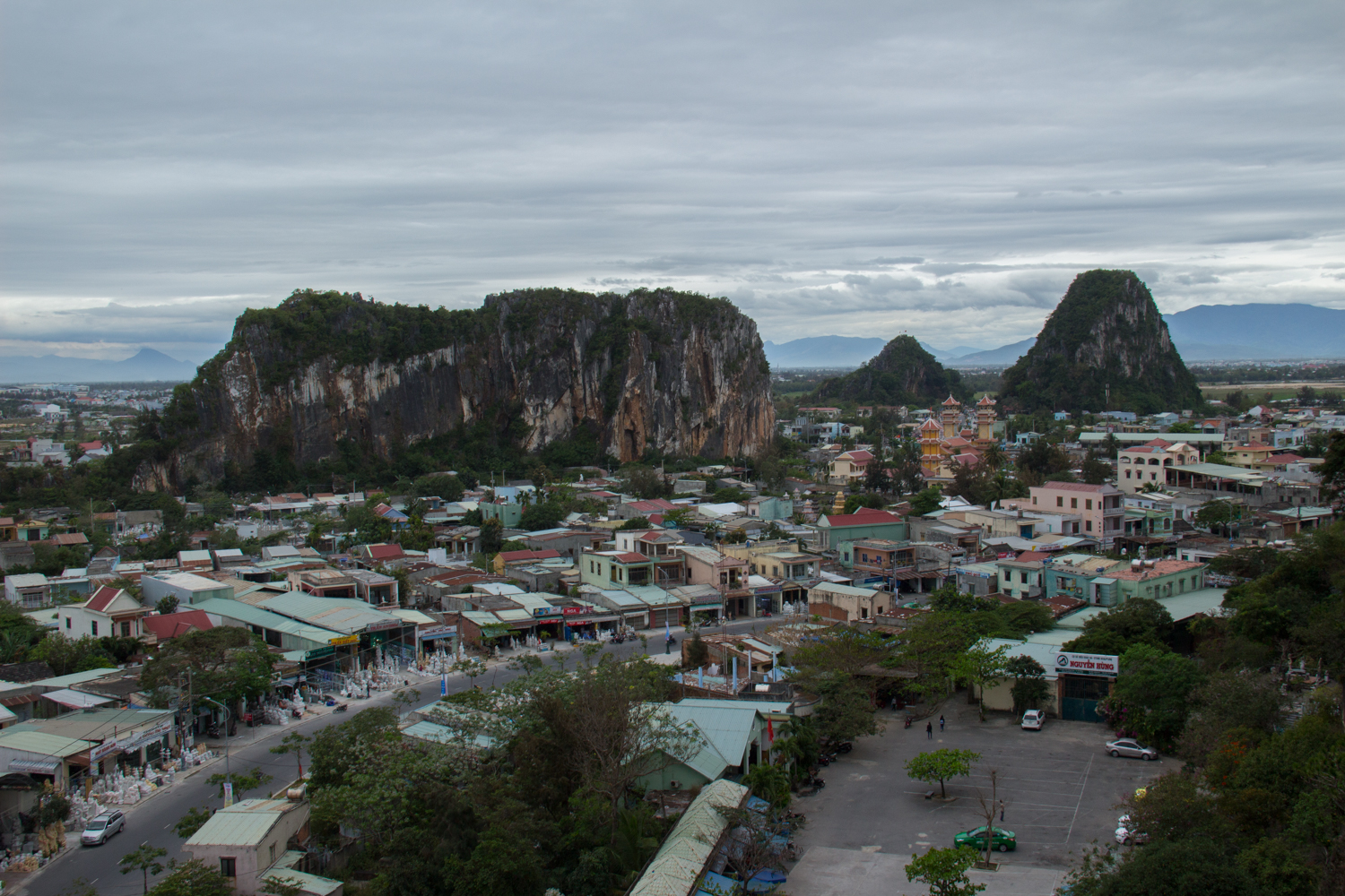 The view from the top of the Marble Mountain in Danang, Vietnam