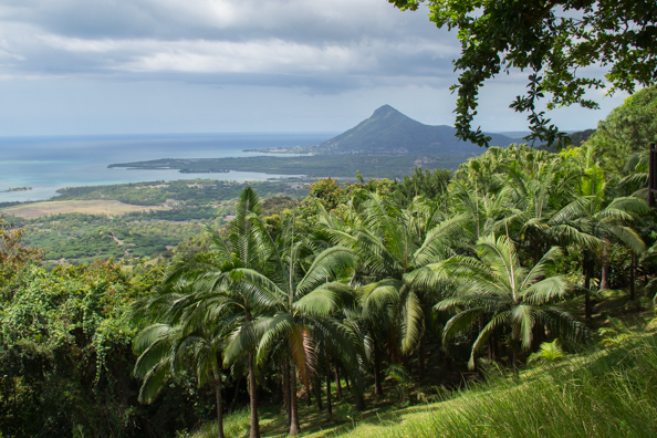 The view of the sourh-west coast of Mauritius from Le Chamarel restaurant on Mauritius