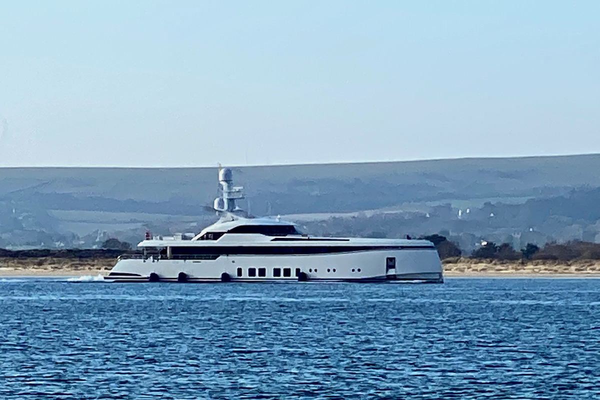 Totally Nuts Pleasure Craft Coming into Poole Harbour