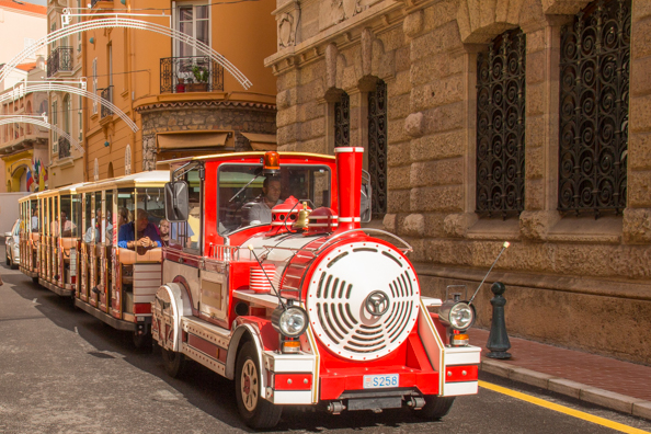 Tourist train in the streets of Monaco