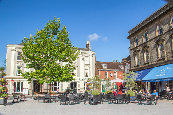 Town Centre of Wimborne, Dorset UK
