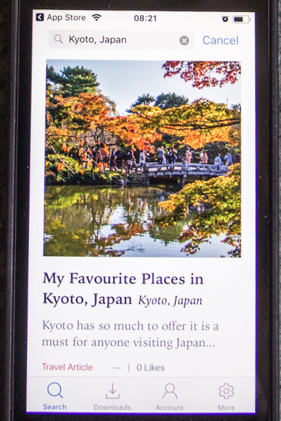 Travel Guided Article on iPhone