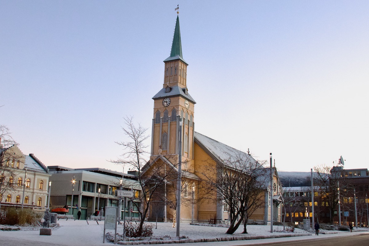 Tromsø Domkirke (Tromsø Cathedral) in Norway